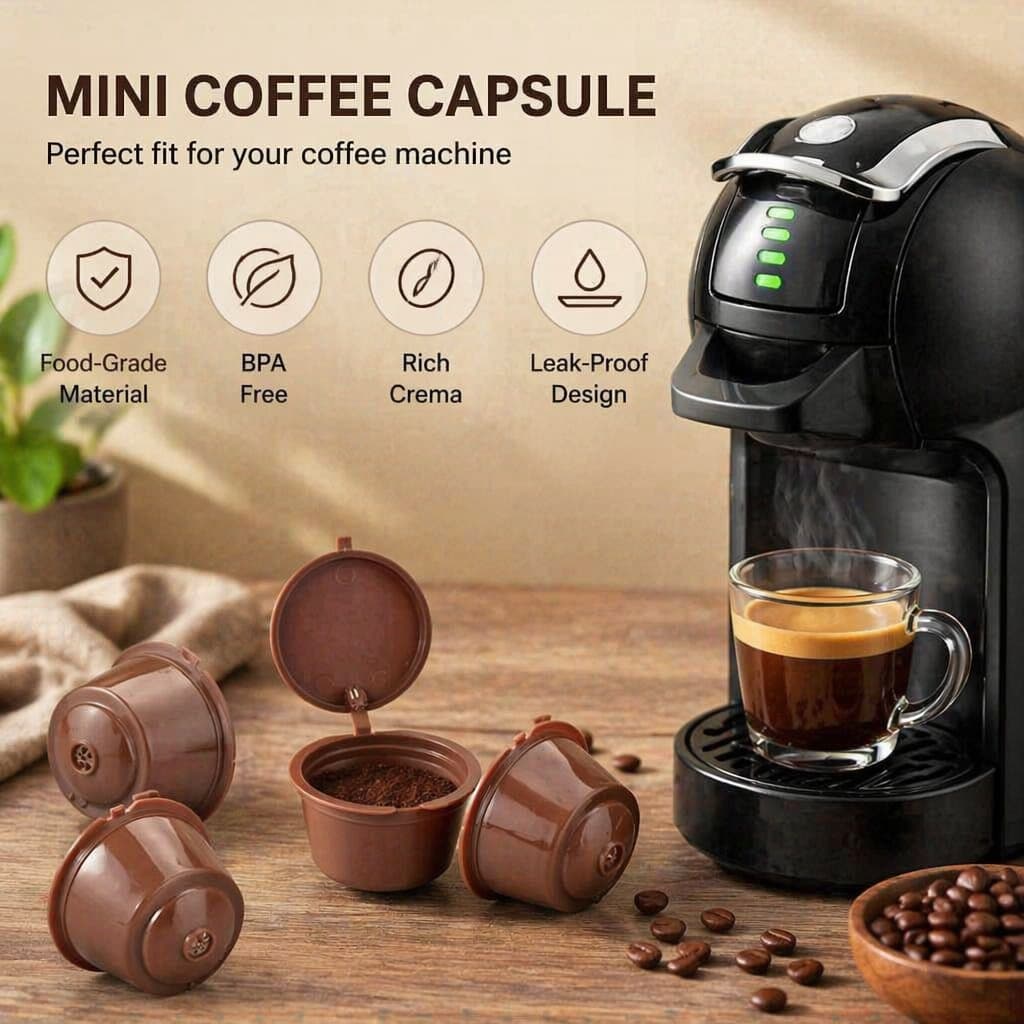 10 Peças Cápsula Reutilizável Recarregável Cafeteira, Cápsula Reutilizável Dolce Gusto