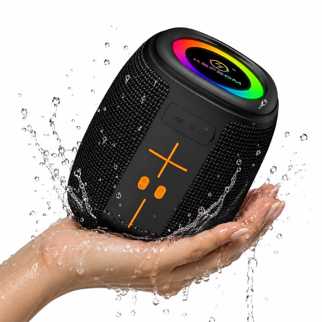 Caixa De Som Musica Bluetooth Portátil À Prova D'água Som Potente Grave Forte Ipx6 Led Rgb