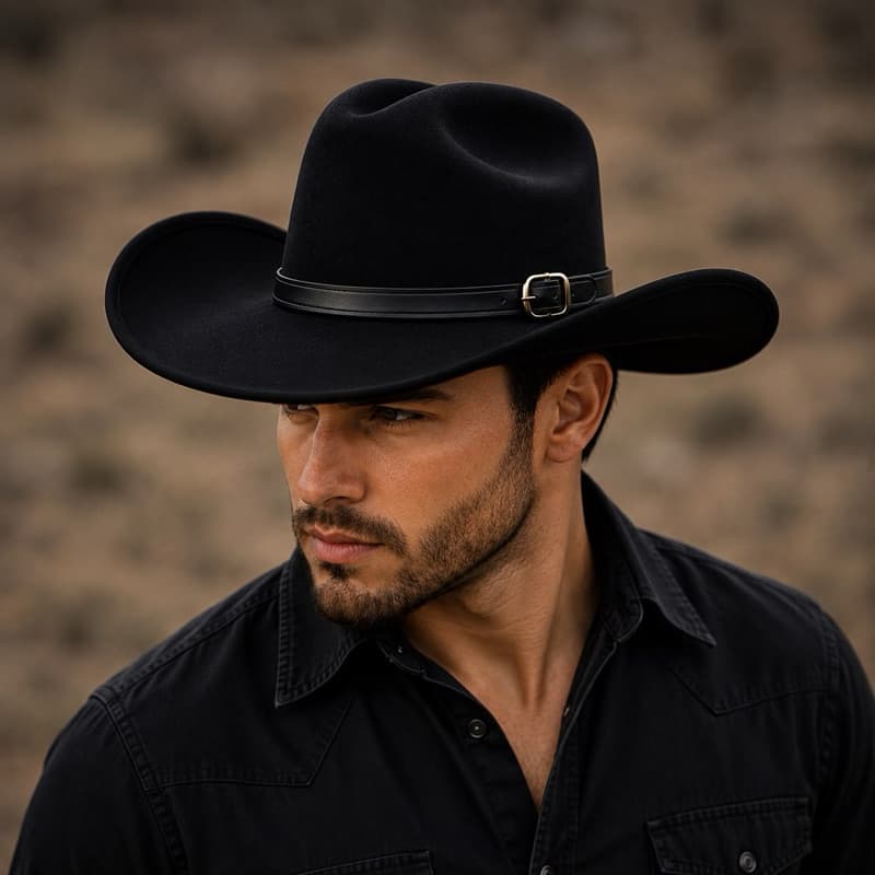 Chapéu Country Americano Western Festa Aba Larga Masculino Unissex Cowboy Rodeio Sertanejo Top