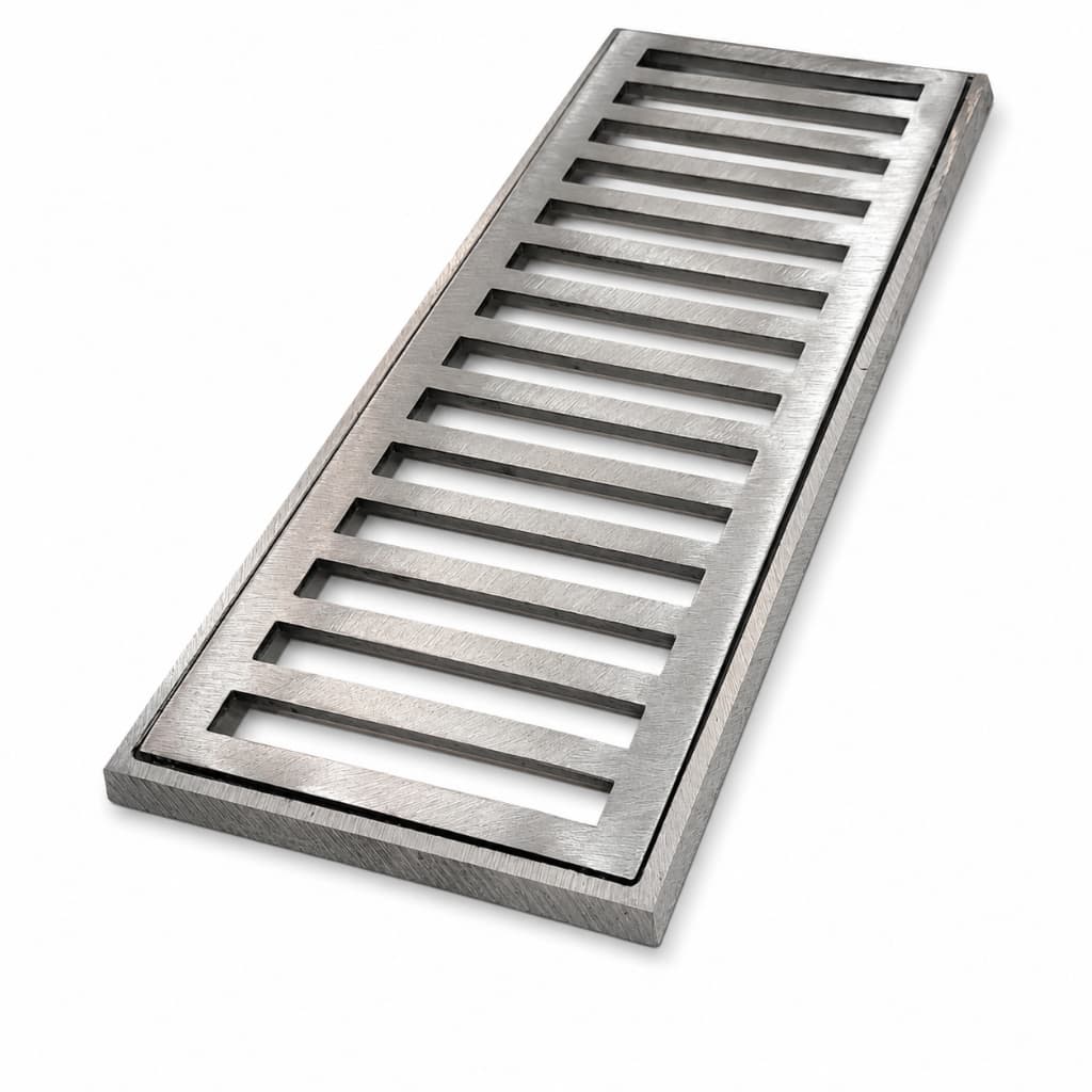 RALO LINEAR MODULAR COM GRELHA EM ALUMINIO 15x30cm COM SUPORTE CAIXILHO RESISTENTE