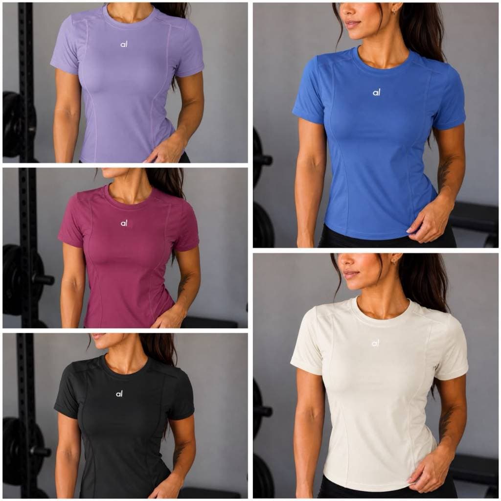 Camiseta Fitness Feminina Blusa Academia Manga Curta Gringa Premium