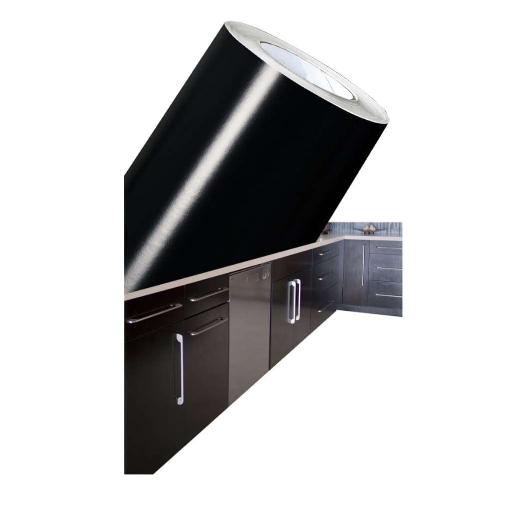 Adesivo Vinil Envelopamento Geladeira Fogão Móveis Preto 1x50