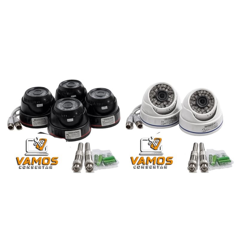 Câmera segurança HD Com Infravermelho / Giro 360° / Colorida Completa suporte e rabicho DVR vc