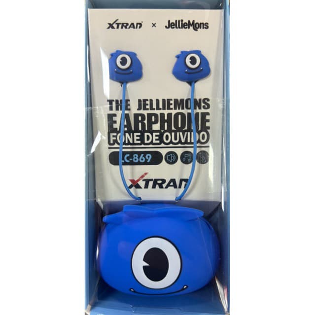 Fone de Ouvido Infantil Original Xtrad JellieMons LC-869 Com Case de Transporte