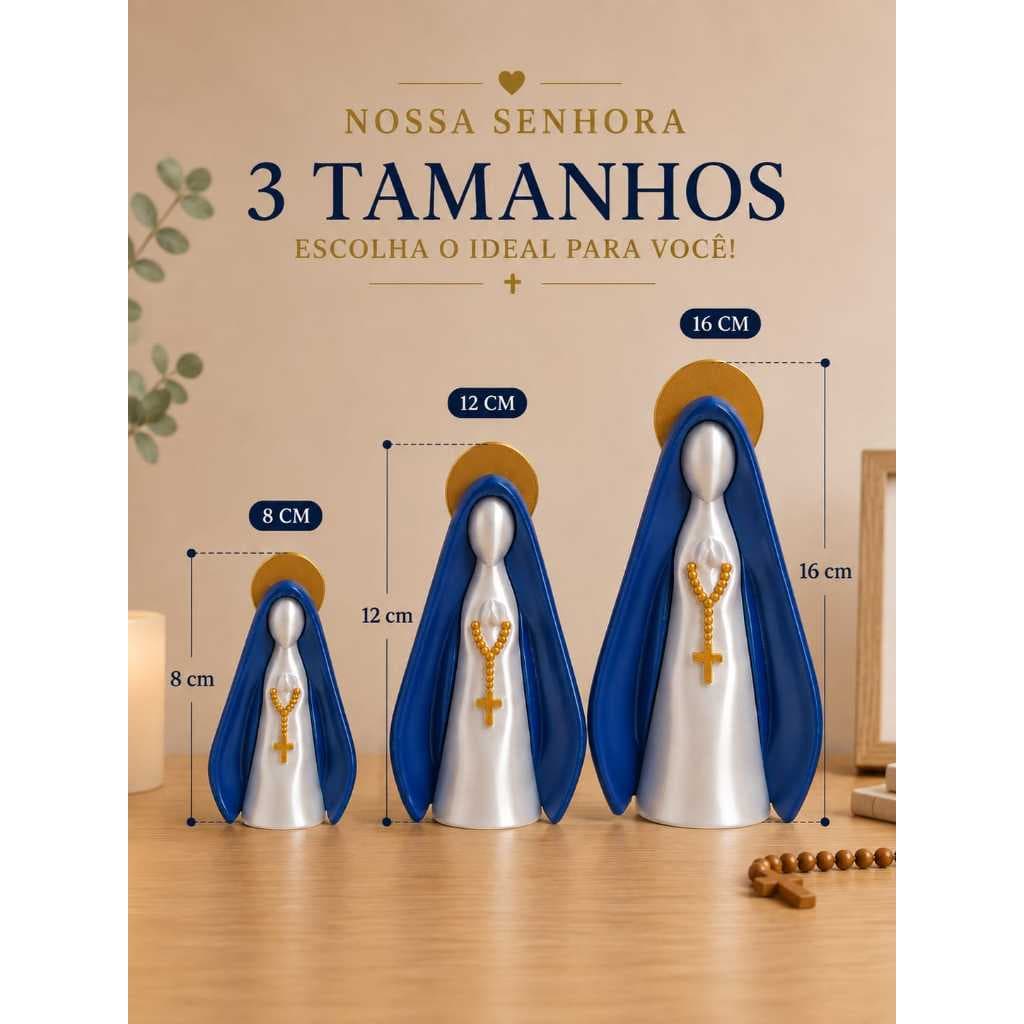 Escultura Nossa Senhora Minimalista Decorativa - 3D Premium - Varios Modelos e tamanhos