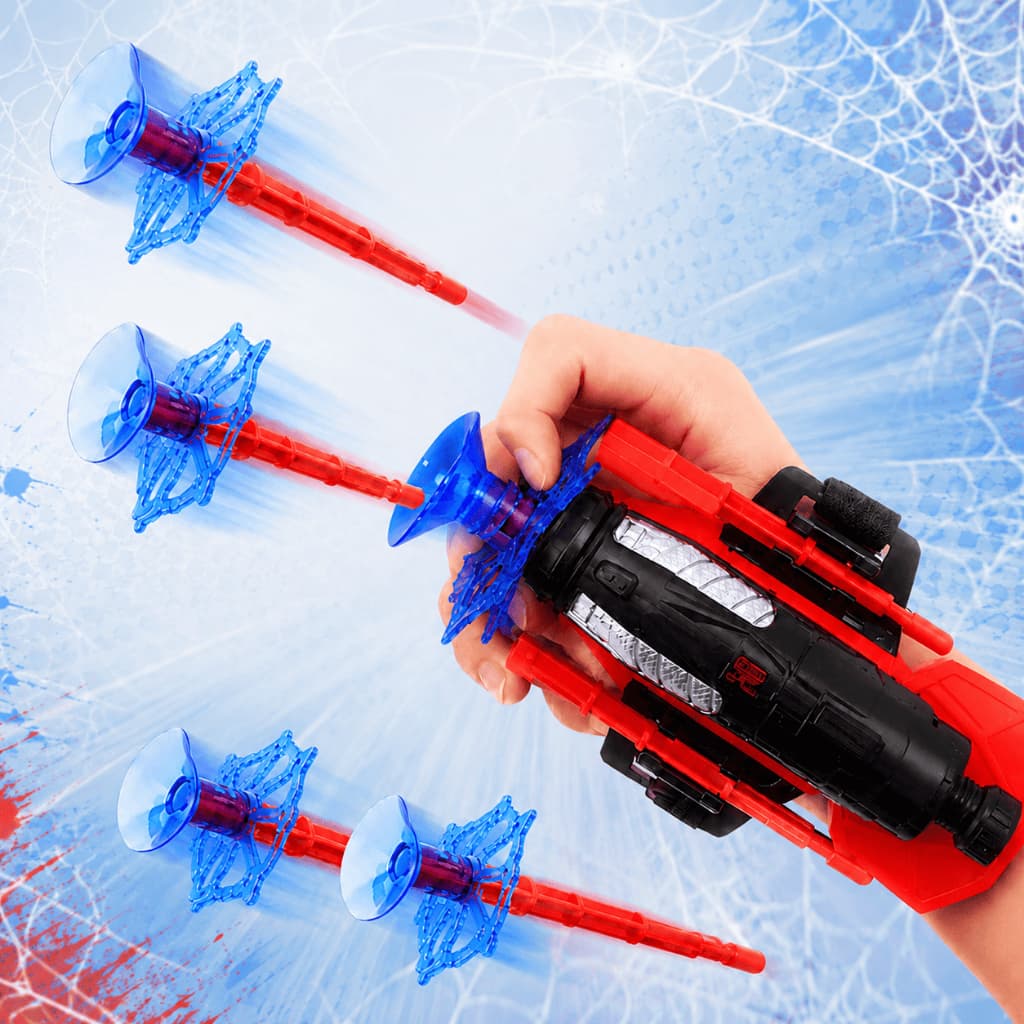 1ou 2 Kits Luva Lança Teia Dardos Homem Aranha Brinquedo Infantil Spider