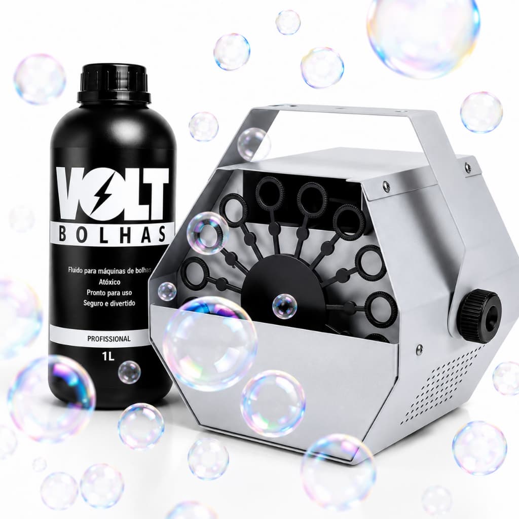 Máquina De Bolhas De Sabão Profissional 1litro Para Festa Bivolt Automático Com Brinde Exclusivo