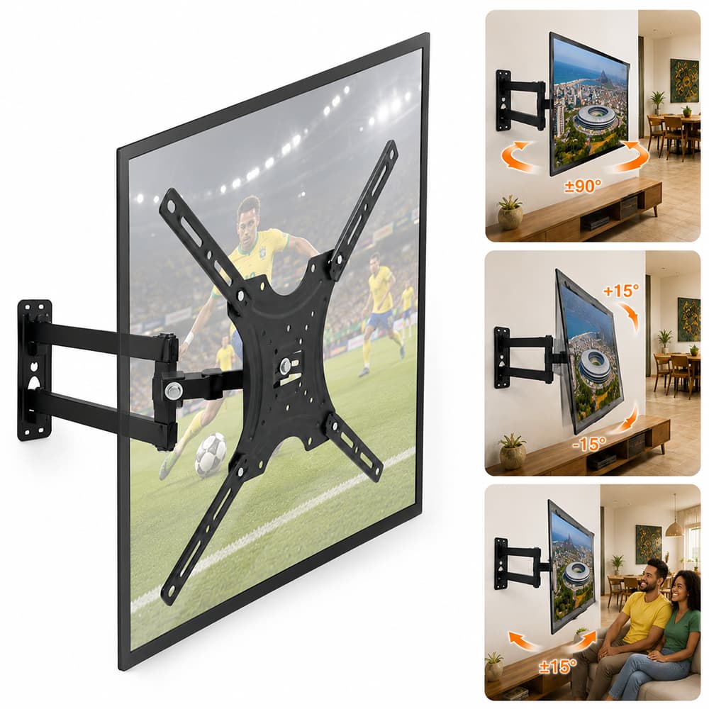 Suporte para TV´s Articulado de 10'’-55'’ Polegadas 25kg Retrátil ±15° VESA 75x75–200x200