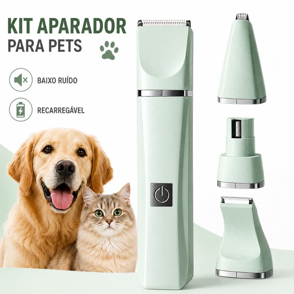 Máquina De Tosar Cachorro Profissional Pet De Corte Cabelo Tosador de Cães Pet