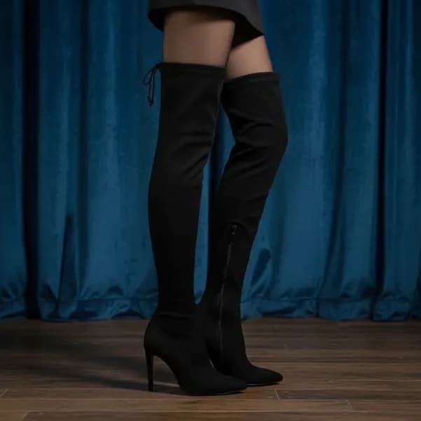 Bota Vizzano Feminina Over Salto Alto Fino Elastano 3049.241