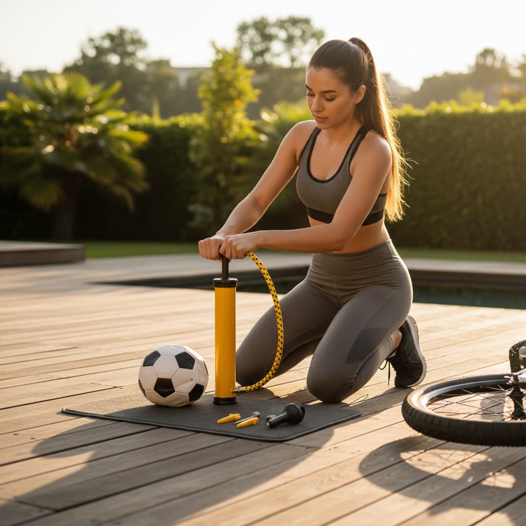 Bomba De Ar Manual 24cm Encher Pneu Bicicleta Bola Moto