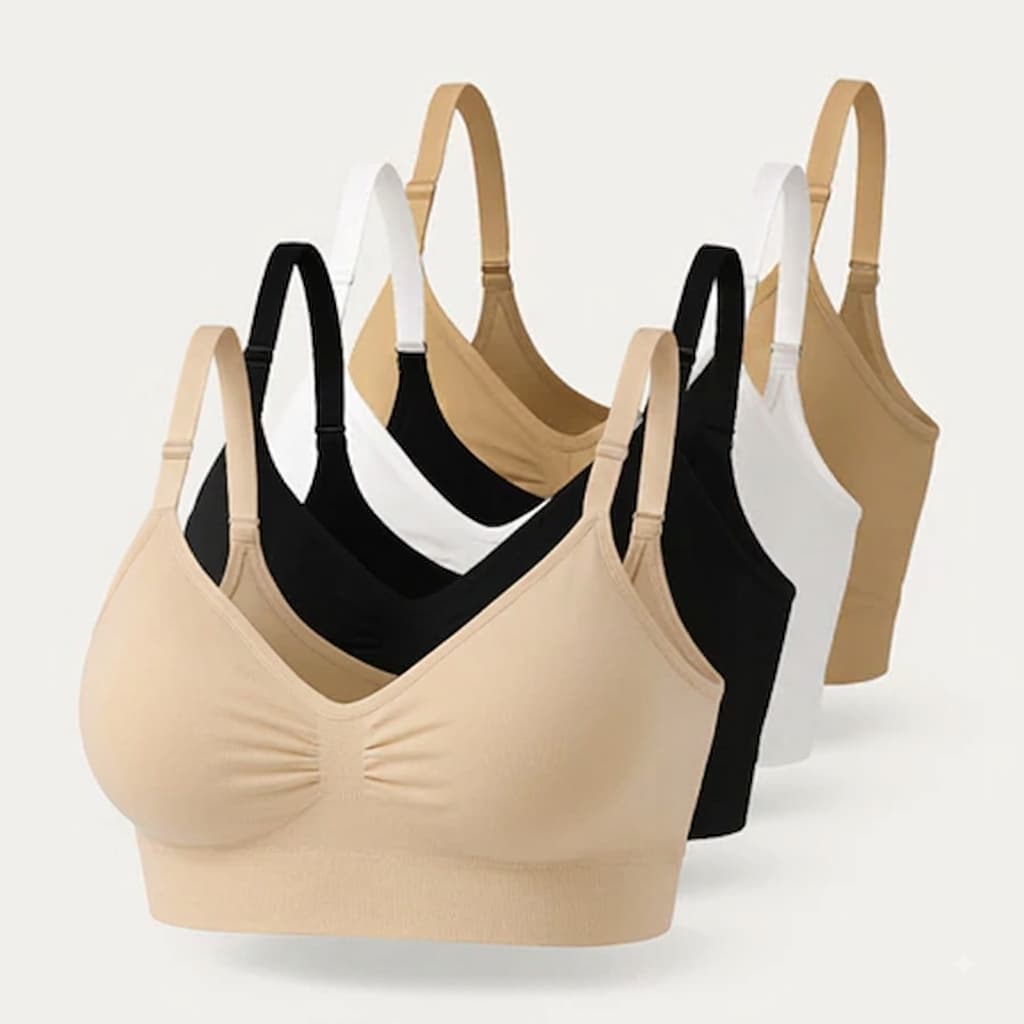 Kit 4 Top Sutiã Feminino, top Fitness com Alça e Fecho Ajustável Bojo Removível top feminino