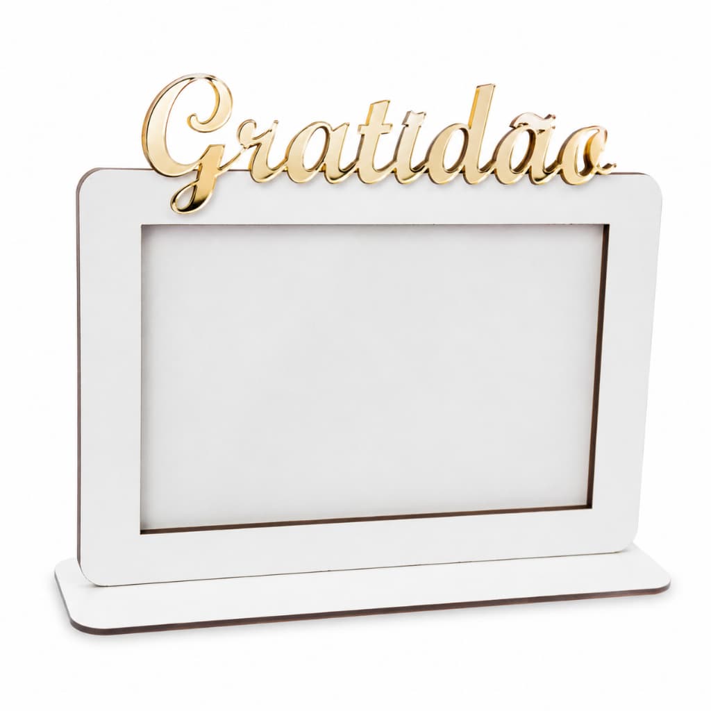 Porta Retrato Gratidão MDF 10x15 Fotos Decorativo Moldura