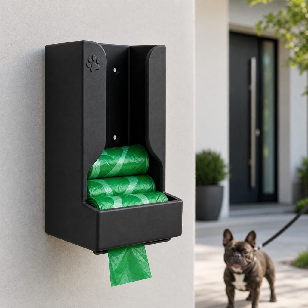 Dispenser Porta Saquinho Higiênico para Cachorro Organizador de Rolos Pet Fácil Reposição