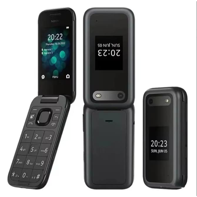 Celular Nokia 2660 Flip Abre Fecha Simples Idoso Tecla Grande Preto