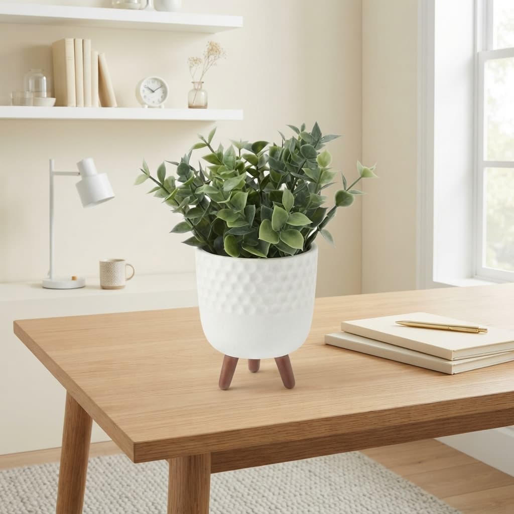 Vaso Decorativo Com Pés Para Plantas Suculentas Vasinho Moderno Cachepot Para Sala Quarto Escritório Jardim Decoração