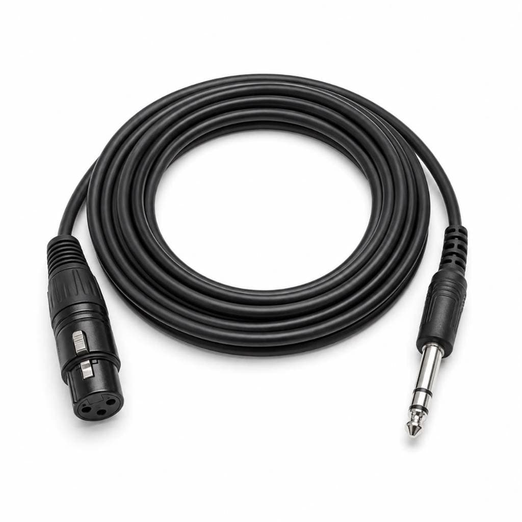 Cabo De Microfone XLR Femea x P10 Estereo Profissional Knup