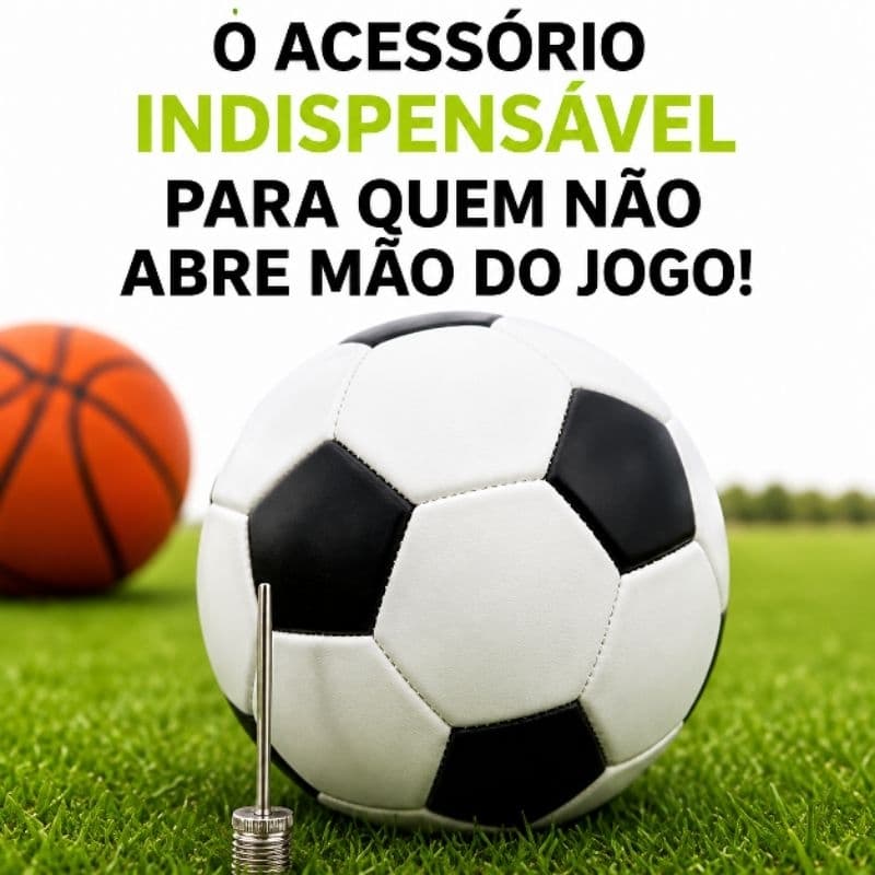 Kit 5 Bicos Agulha para Encher Bola Bomba de Ar Futebol Vôlei Basquete Inflador