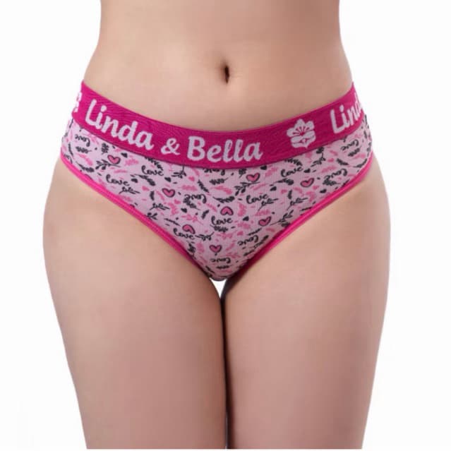 Kit 10 Calcinha Algodão Cueca Feminina Adulta Cós Alto Linda e Bella
