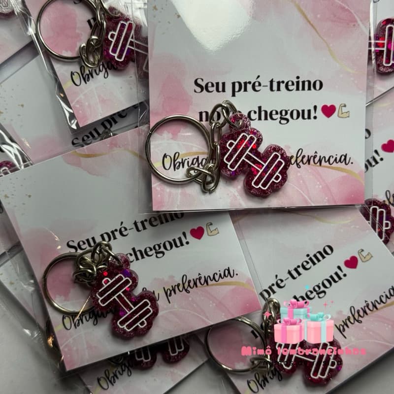 Kit Chaveiros Halter Resina Academia Lembrancinha Fitness Alunos Personal Trainer 10 20 40 Unidades