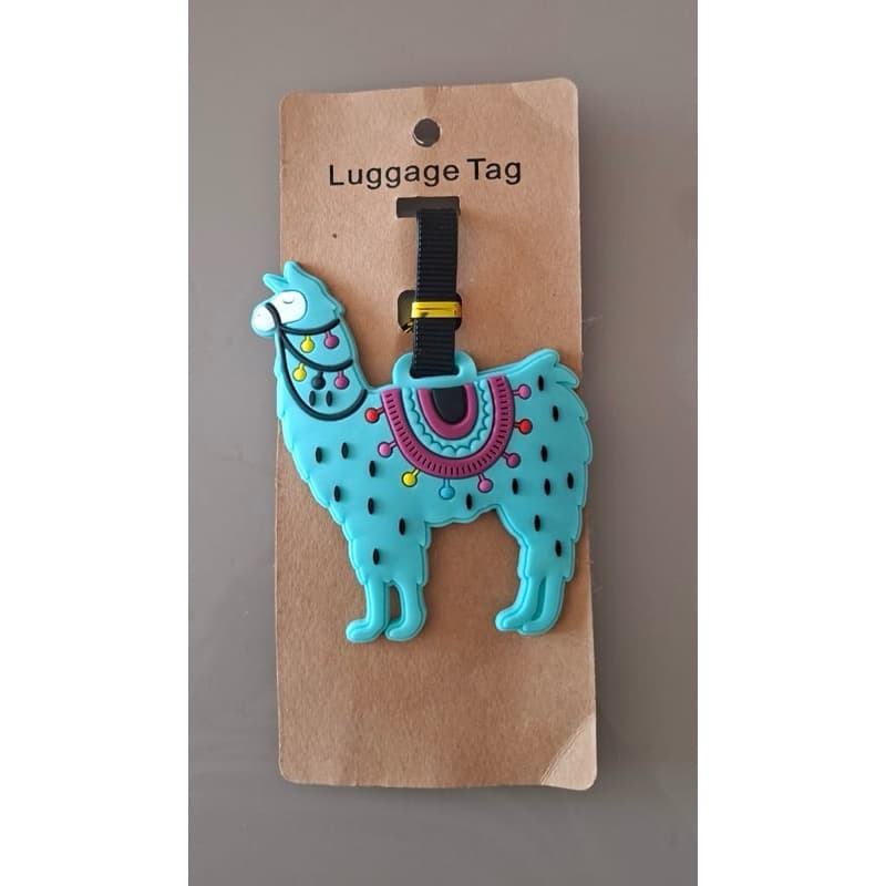 Tag Identificadora de Mala Lhama Azul Luggage Tag