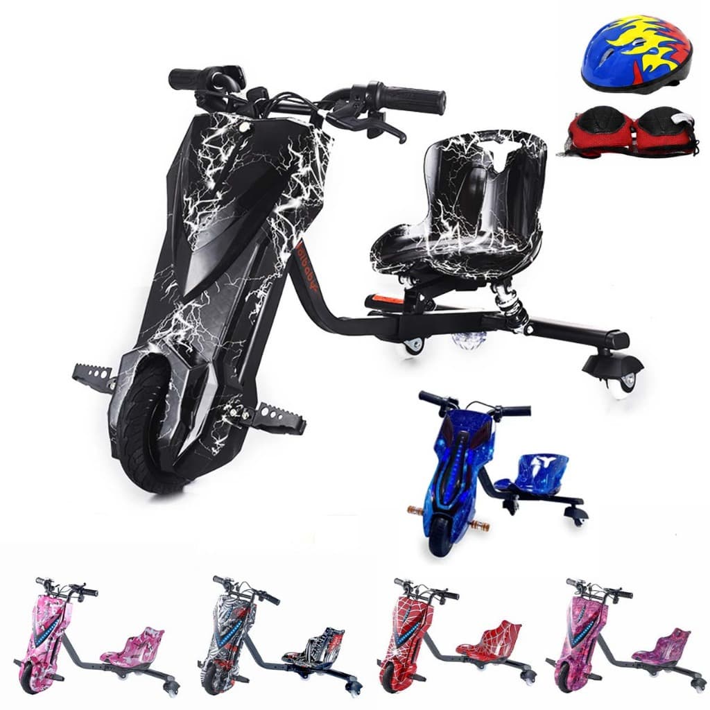 Triciclo Eletrico Infantil Drift 350W 8 Polegadas Com Bluetooth LED Para Crianças Outdoor
