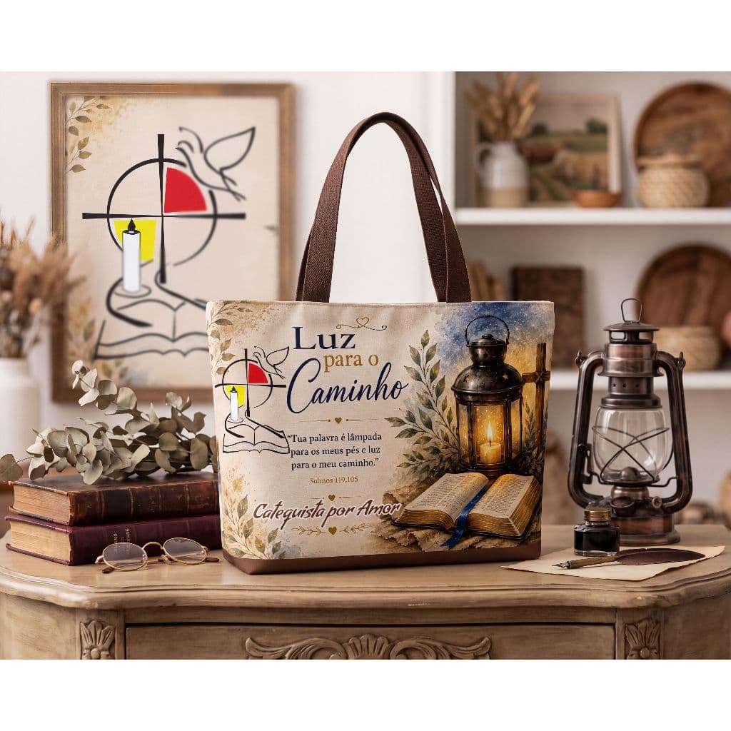 Bolsa Porta Biblia Multiuso Estudos_ Capa Bíblia Catequese_Catequista