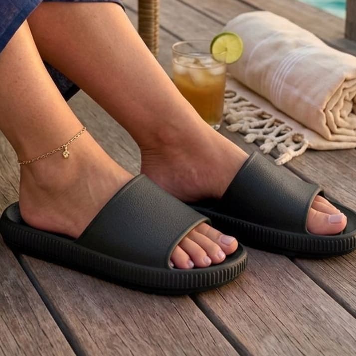 Chinelo Slide Nuvem Feminino Macio e Leve Solado Antiderapante