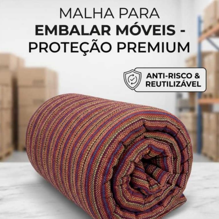 10 Metros De Malha P/ Embalar Sofá E Colchões Abertura Ampla