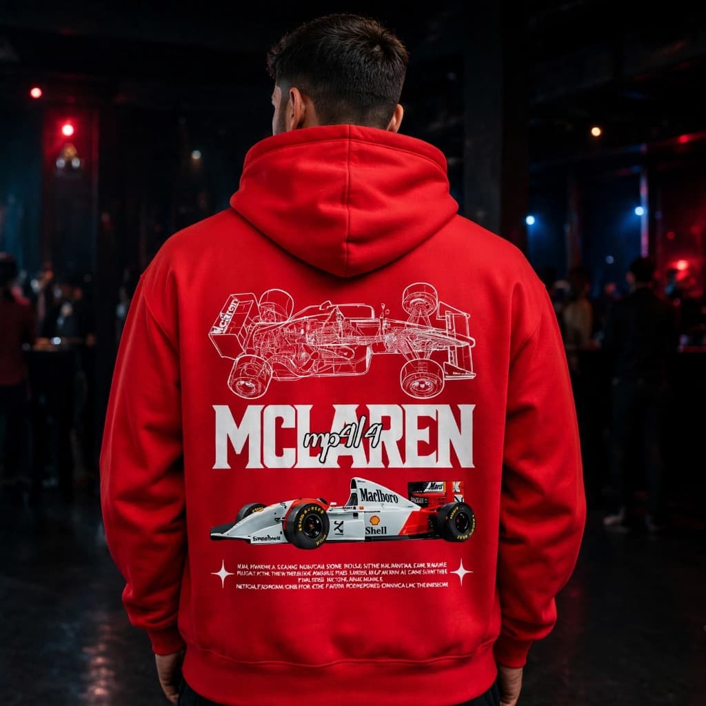 Moletom McLaren Carro Fórmula 1 F1 Ayrton Senna Corrida Esporte Estampa Frente Verso Alta Qualidade Buzeira Figado