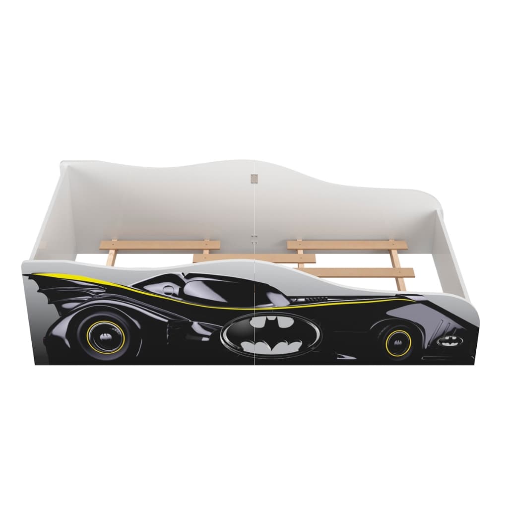 Cama Infantil Montessoriana Carro Batman Sem Colchão Juvenil MDF Grade Proteção Quarto Temático