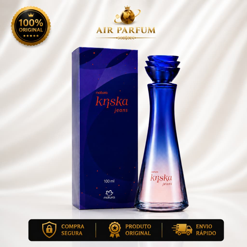 Kriska Jeans Colônia Perfume Feminino Original 100ml Lacrado Aroma Adocicado Deo Fragrância