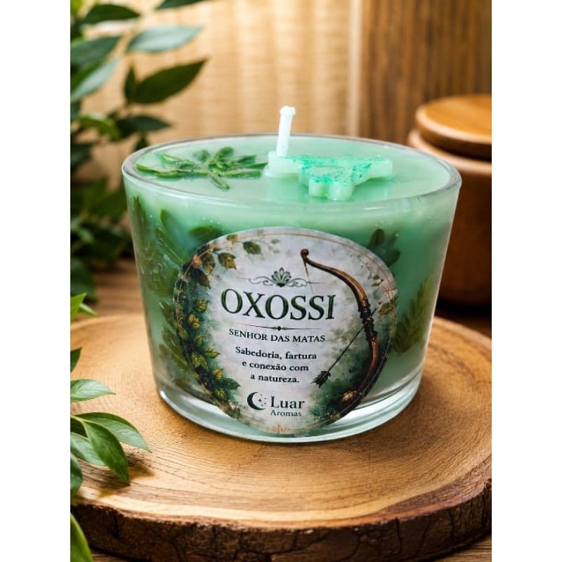 🌿 Vela de Oxóssi – Prosperidade, Sabedoria e Caminhos Abertos 🏹