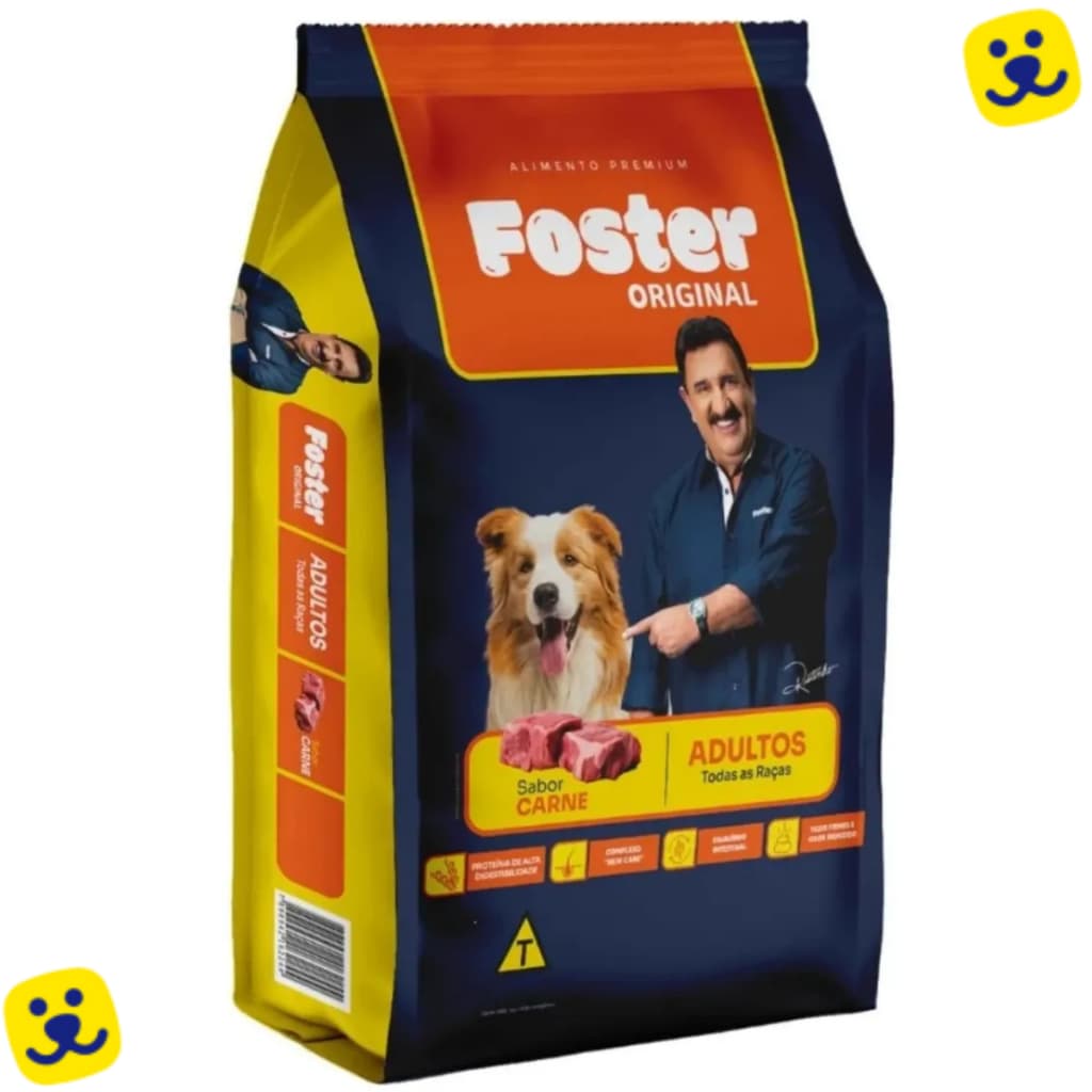 Ração para Cachorro Ração Foster Original 7Kg Sabor Carne Ração Premium Comida para Cachorro