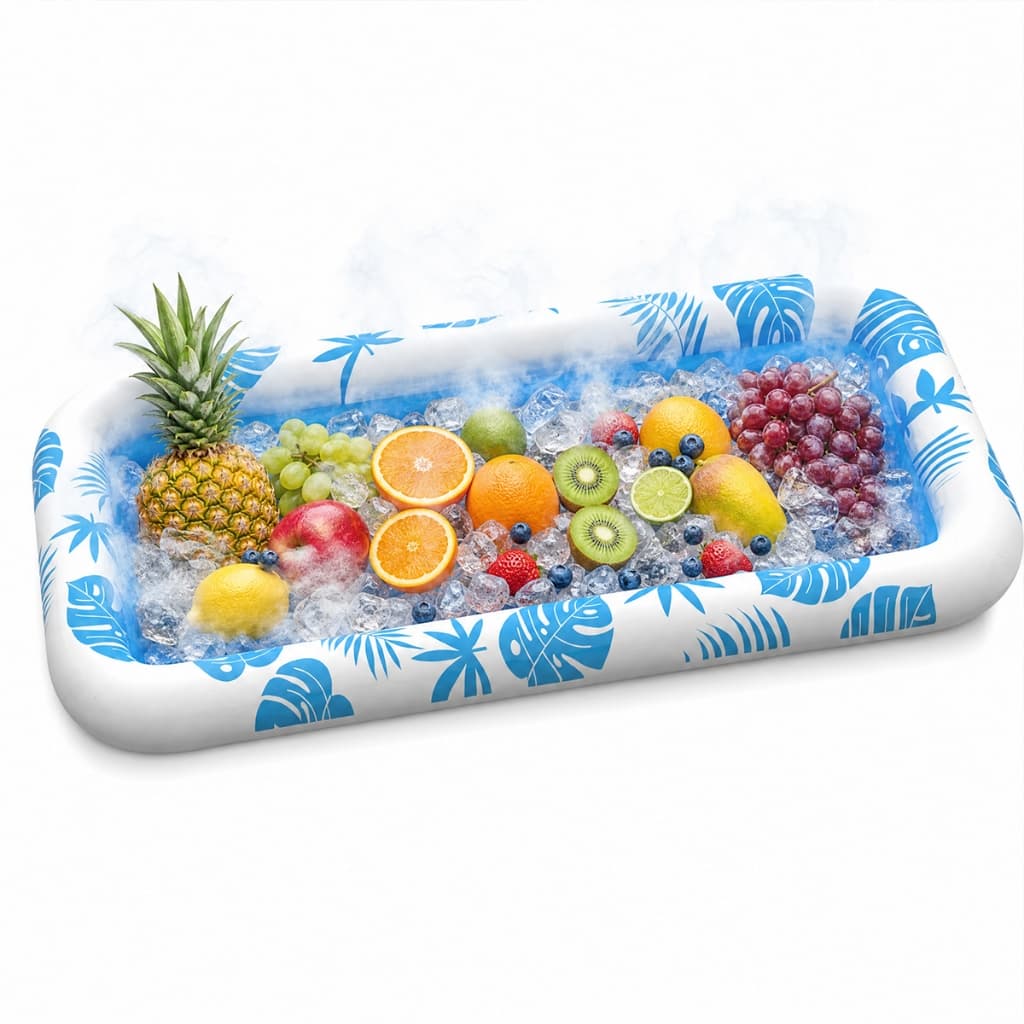 Colchão inflável Piscina e Bandeja de Gelo 130X63cm para água Churrascos Piqueniques e Festas na Piscina