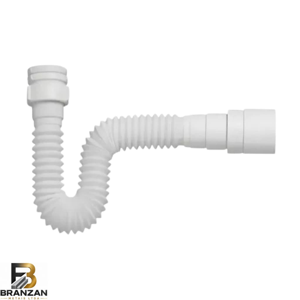 Sifão sanfonado ajustável tubo multiuso universal 70cm