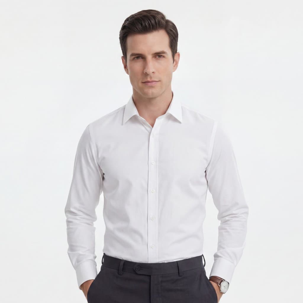 Camisa Social Masculina Slim Fit Elastano Premium Manga Longa Não Amassa Não Molha