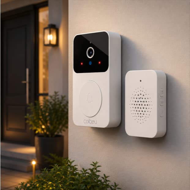 Campainha Com Câmera Vídeo Porteiro Sem Fio Wi-Fi HD Inteligente Smart Home