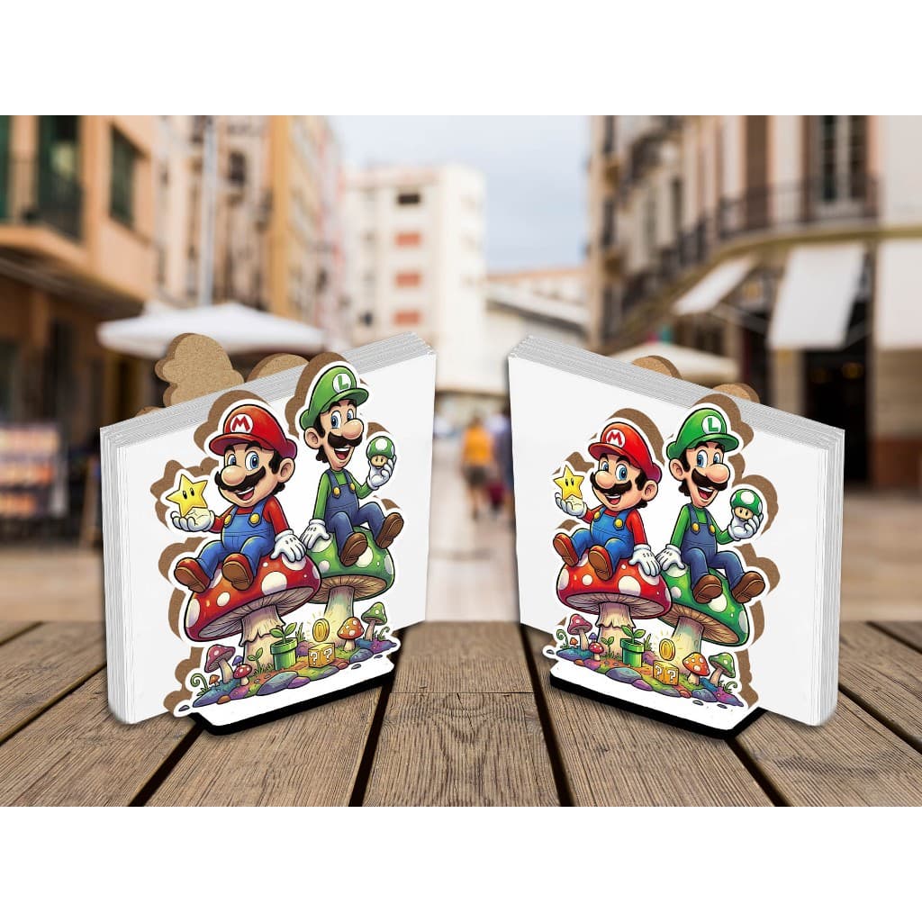 Kit 10 Centro de Mesa Porta Guardanapo Mario e Luigi