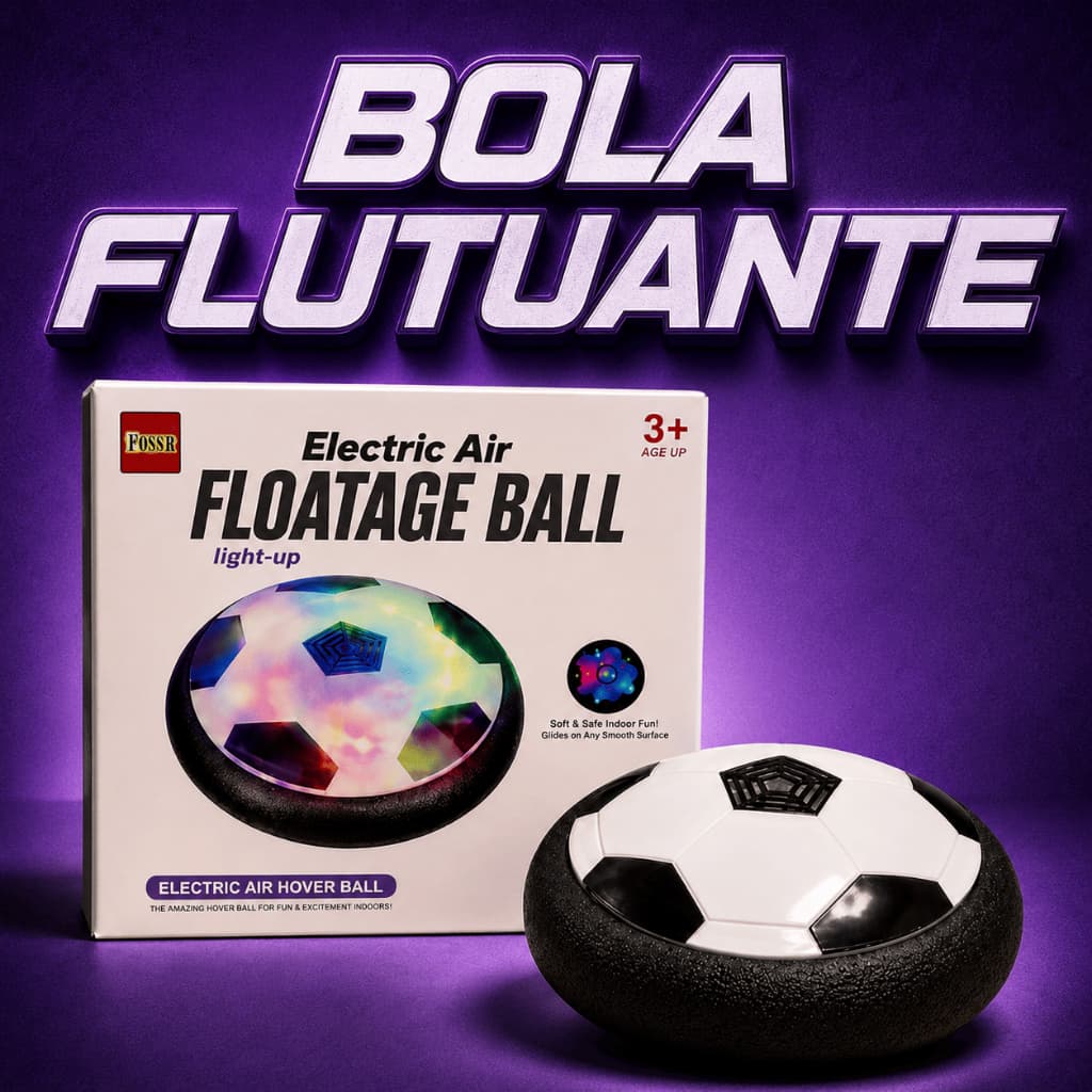 Bola Flutuante com LED e Sistema de Deslização Indoor – Hover Ball Tecnologia de Deslização para Dentro de Casa