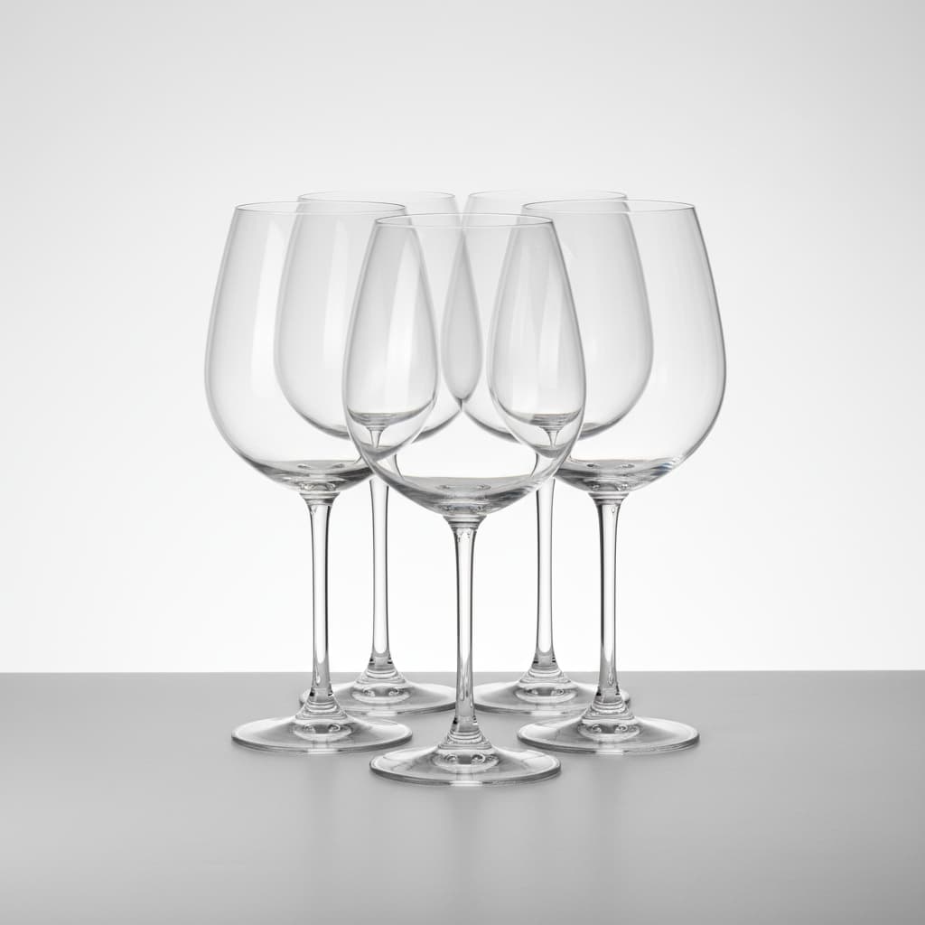 Conjunto 6 Taças Cristal de Titânio 440ml Taça Transparente Elegante Decoração Eventos e Jantar Taças Cristal Transparen