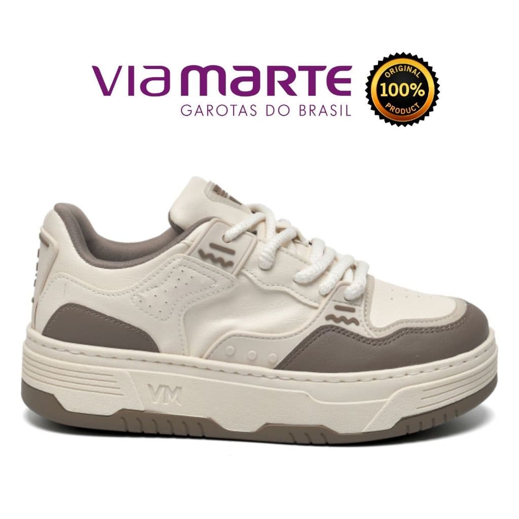 Tênis Via Marte Feminino Casual Moderno Estiloso e Confortável Original 225-007