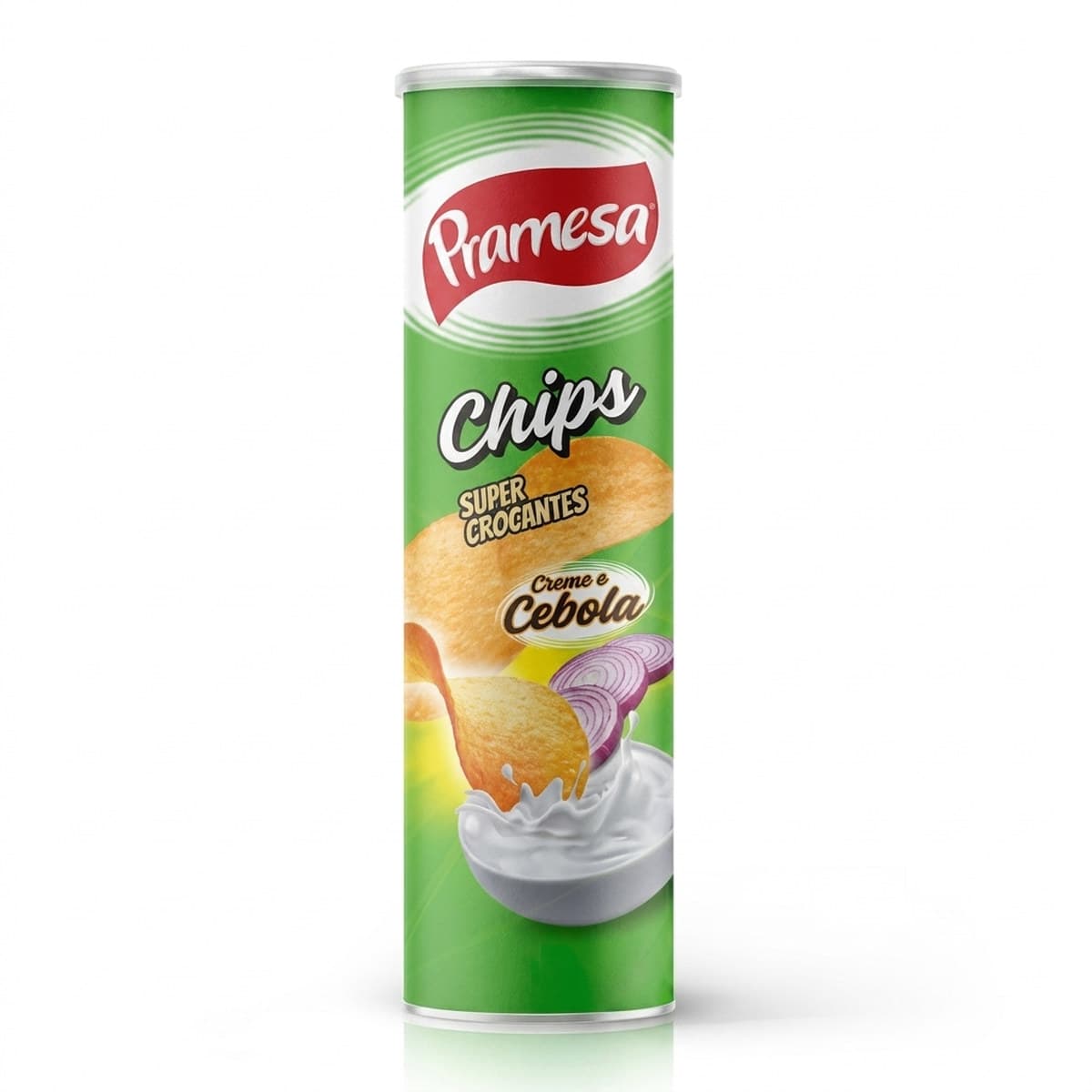 Batata Chips Pramesa Sabor Creme e Cebola 100g Pacote Salgadinho Crocante Nacional Ideal para