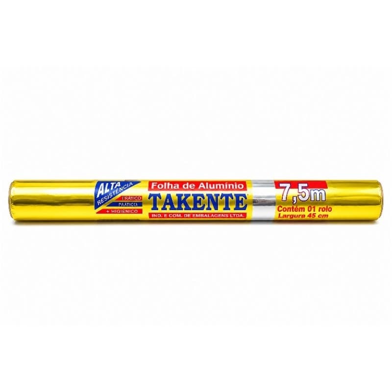 Folha de Alumínio Takente 7,5m x 45cm Alta Resistência