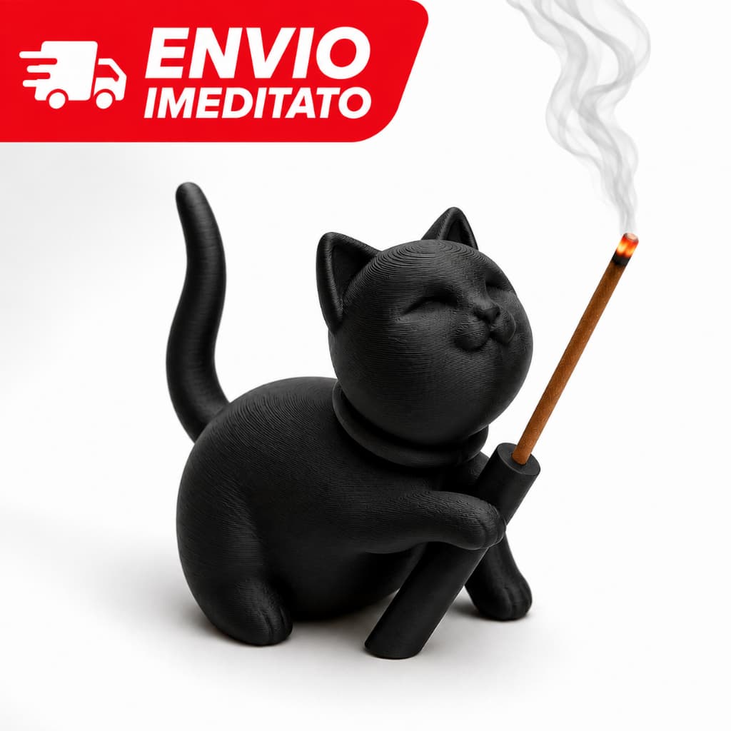 Incensário Gatinho Decorativo Porta Incenso Minimalista Moderno Relaxante Sala Quanto, Banheiro