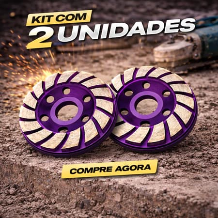 2 Discos Diamantado Rebolo P Porcelanato Concreto Desbaste Esmerilhadeira Lixadeira Bosch Makita
