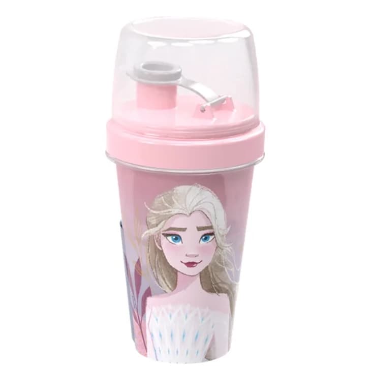 Mini Shakeira Infantil De Plástico Frozen Elsa 320 Ml