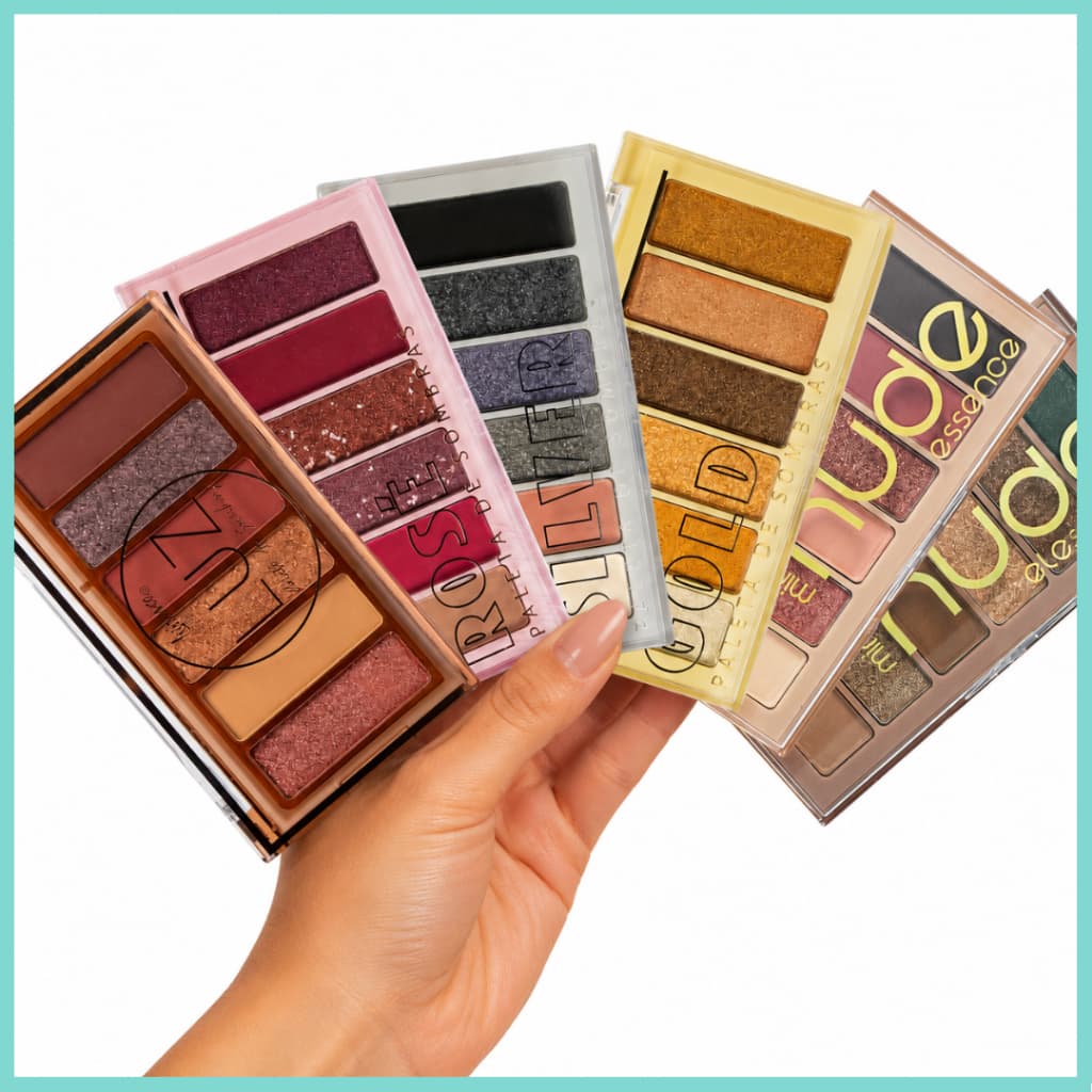 Paleta de Sombras Luisance Luz Silver Rosé Gold Mini Nude Compacta Pigmentada Matte e Cintilante