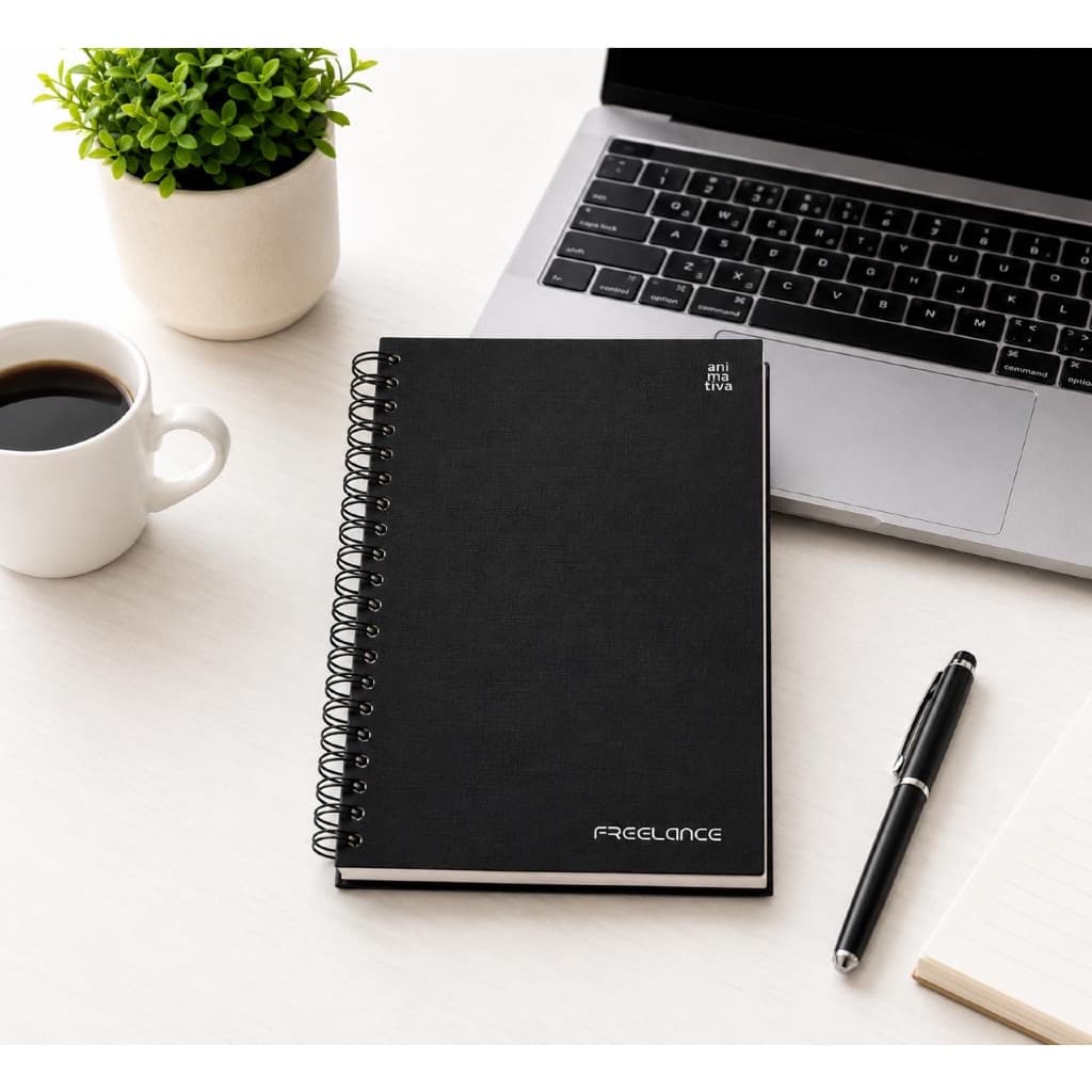 Agenda Permanente Anual 2027 Preta 192 Folhas Espiral Planner Organizador Trabalho Estudos Escritório