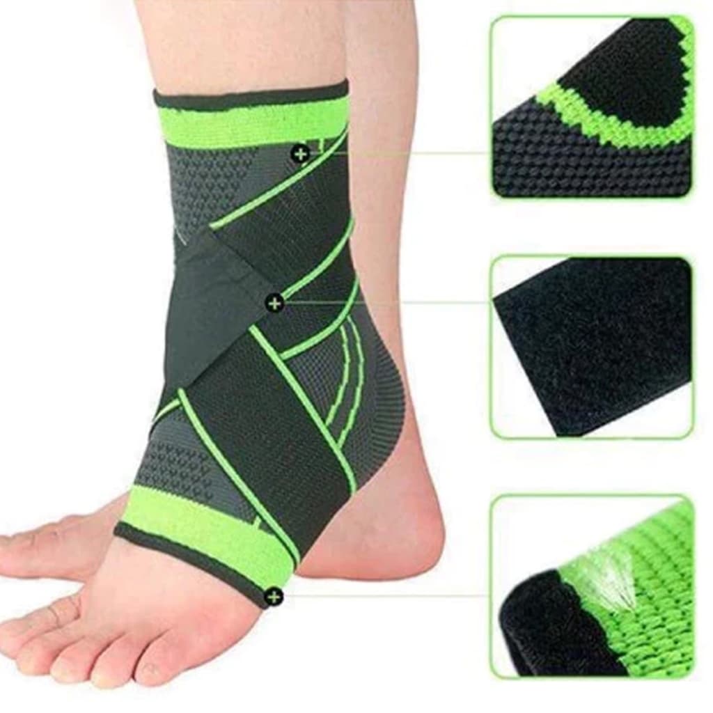 Kit 2 ou 1 Tornozeleiras Ortopédicas Compressão Estabilizadoras Ajustáveis Unissex Exercícios Fitness Esportes Esportiva